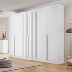 Guarda Roupa Casal Ripado 6 Portas em MDF Siena Bianchi