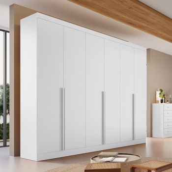 Guarda Roupa Casal 6 Portas em MDF Alvorada Bianchi
