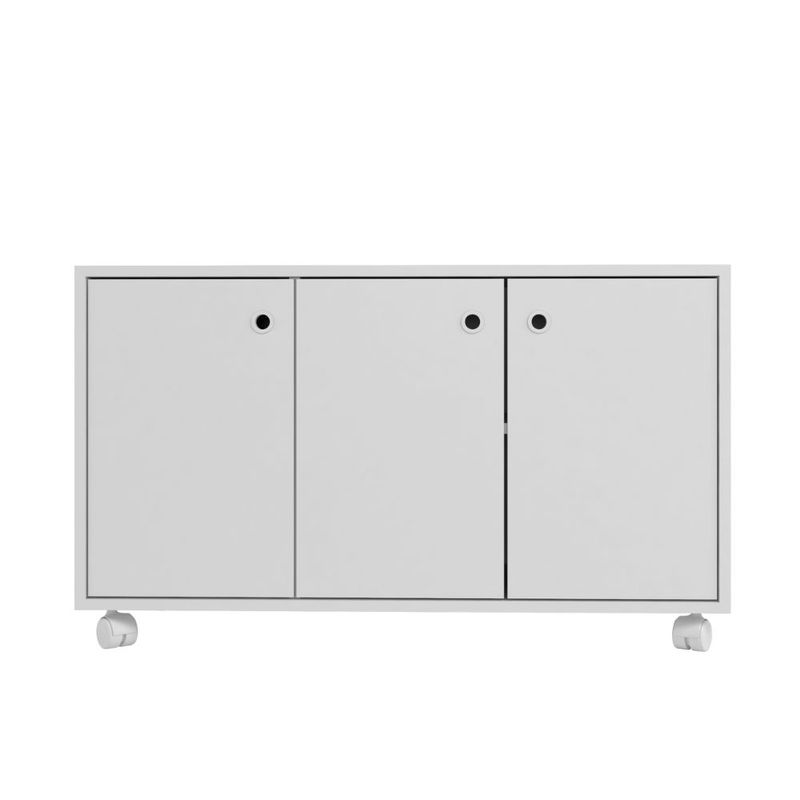 Balcão para Escritório 3 Portas com Rodízio BHO54 BRV Móveis