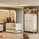 Quarto de Bebê Berço mini cama Guarda-Roupa Fantasia Qmovi