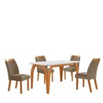 Conjunto-Sala-de-Jantar-Mesa-Agata-com-Tampo-de-Vidro-135cm-e-4-Cadeiras-em-MDF-Dara-LJ-Moveis