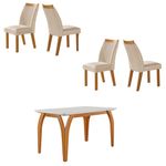 Conjunto-Sala-de-Jantar-Mesa-Agata-com-Tampo-de-Vidro-135cm-e-4-Cadeiras-em-MDF-Dara-LJ-Moveis