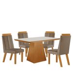 Conjunto-Sala-de-Jantar-Mesa-Prada-com-Tampo-de-Vidro-120cm-e-4-Cadeiras-em-MDF-Florenca-LJ-Moveis
