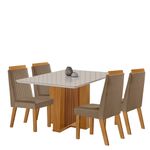 Conjunto-Sala-de-Jantar-Mesa-Lisboa-com-Tampo-de-Vidro-120cm-e-4-Cadeiras-em-MDF-Riviera-LJ-Moveis
