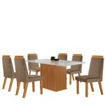 Conjunto-Sala-de-Jantar-Mesa-Riviera-com-Tampo-de-Vidro-180cm-e-6-Cadeiras-em-MDF-Riviera-LJ-Moveis