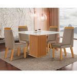 Conjunto-Sala-de-Jantar-Mesa-Riviera-com-Tampo-de-Vidro-90cm-e-4-Cadeiras-Riviera-LJ-Moveis