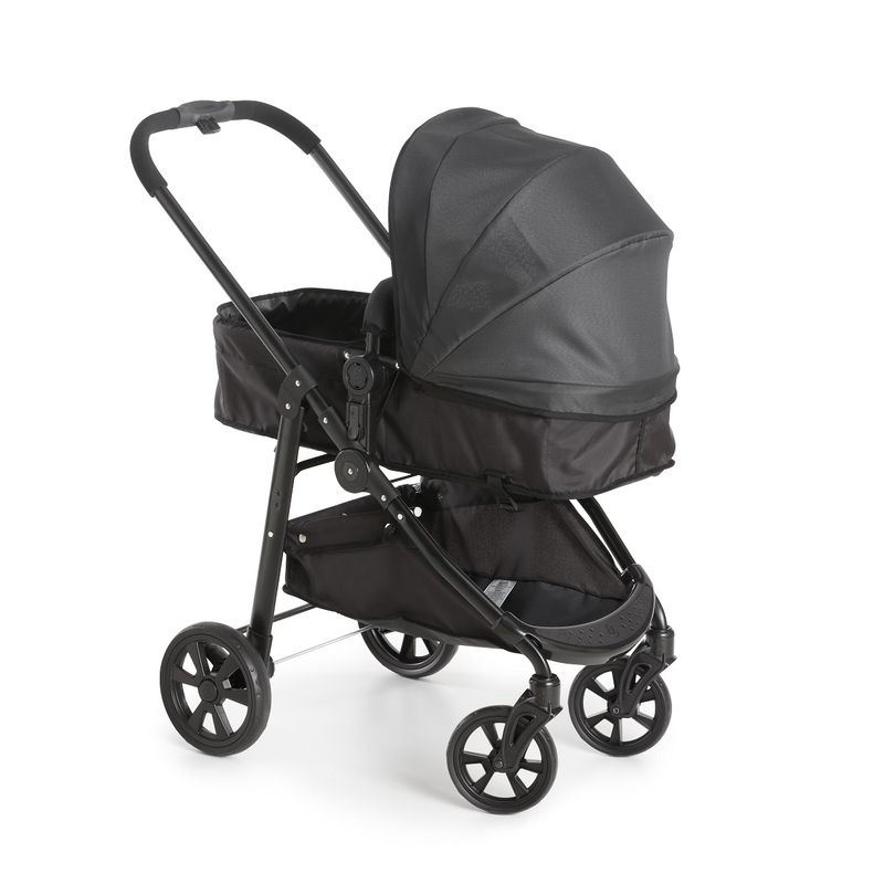 Carrinho-de-Bebe-Olympus-New-Black-com-Bebe-Conforto-Grid-Galzerano