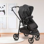 Carrinho-de-Bebe-Olympus-New-Black-com-Bebe-Conforto-Grid-Galzerano