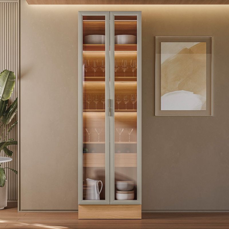 Cristaleira-2-Portas-de-Vidro-e-LED-Em-MDF-Allure-Linea-Brasil
