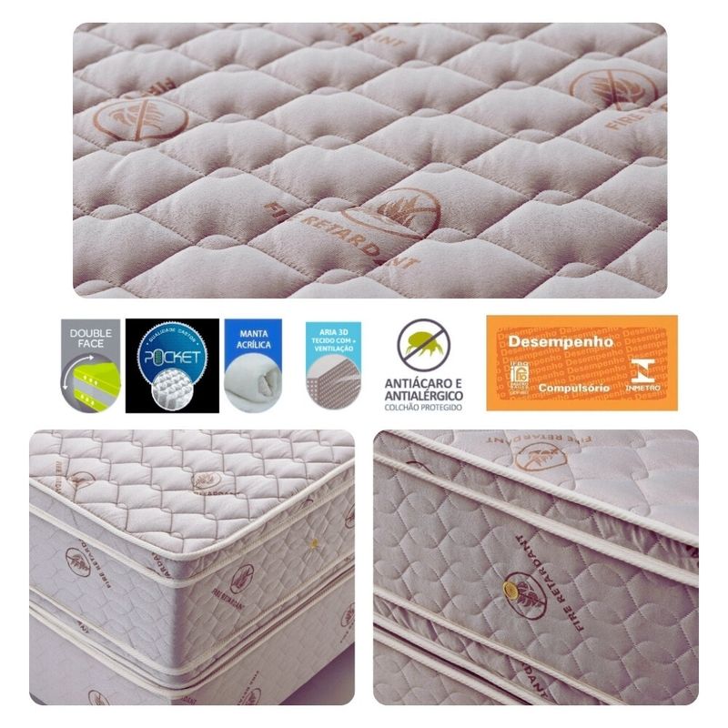 Colchao-Queen-158cm-Molas-Ensacadas-Euro-Pillow-Duplo-Double-Face-Hotel-Collection-Fire-Castor