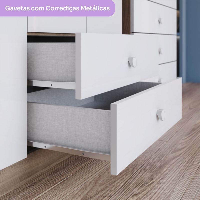 Comoda-Infantil-5-Gavetas-Bala-de-Menta-IA710-Henn