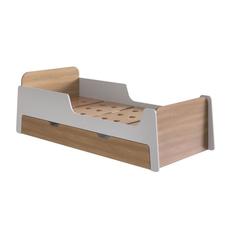 Cama-Infantil--Solteiro-Mick-com-Bau-Auxiliar-em-MDF-Mobikasa