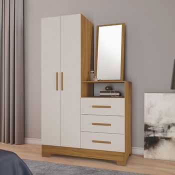 Cômoda 2 Portas 3 Gavetas Espelho NT5165 Notável Móveis