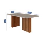 Conjunto Sala de Jantar Mesa Ester 180cm 6 Cadeiras Carla em MDF Cimol