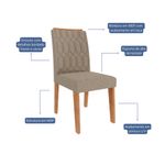 Conjunto Sala de Jantar Mesa Ester 180cm 6 Cadeiras Carla em MDF Cimol
