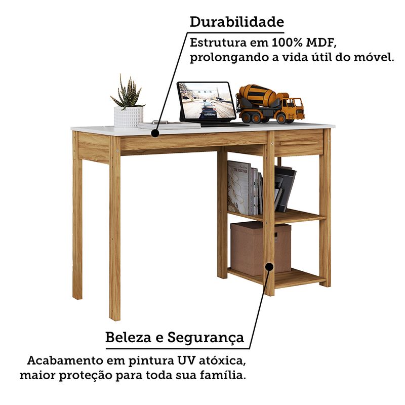 Escrivaninha-Mesa-de-Estudo-1-Gaveta-em-MDF-Moveis-Peroba