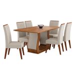Conjunto Sala de Jantar Mesa 160cm Cabernet e 6 Cadeiras Cristal Viero