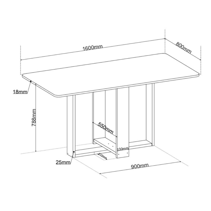 Conjunto Sala de Jantar Mesa 160cm Moscato e 6 Cadeiras Cristal Viero