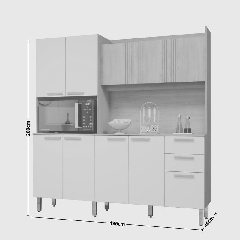 Cozinha-Compacta-8-Portas-2-Gavetas-com-Tampo-Jean-CHF