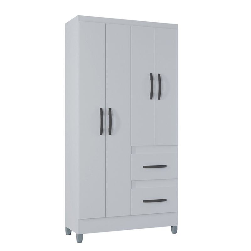 Guarda-Roupa-Solteiro-4-Portas-2-Gavetas-com-Pes-Capri-Poquema