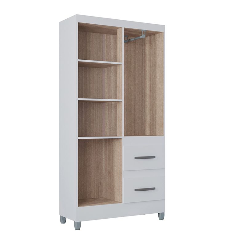 Guarda-Roupa-Solteiro-4-Portas-2-Gavetas-com-Pes-Capri-Poquema