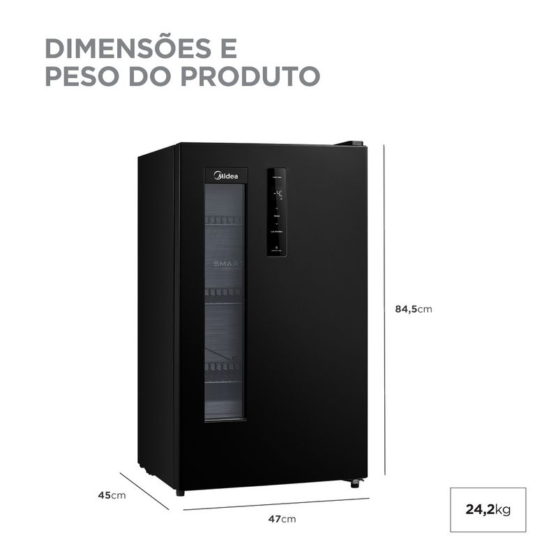 Cervejeira Midea MDRX150FGGDX Frost Free 82L