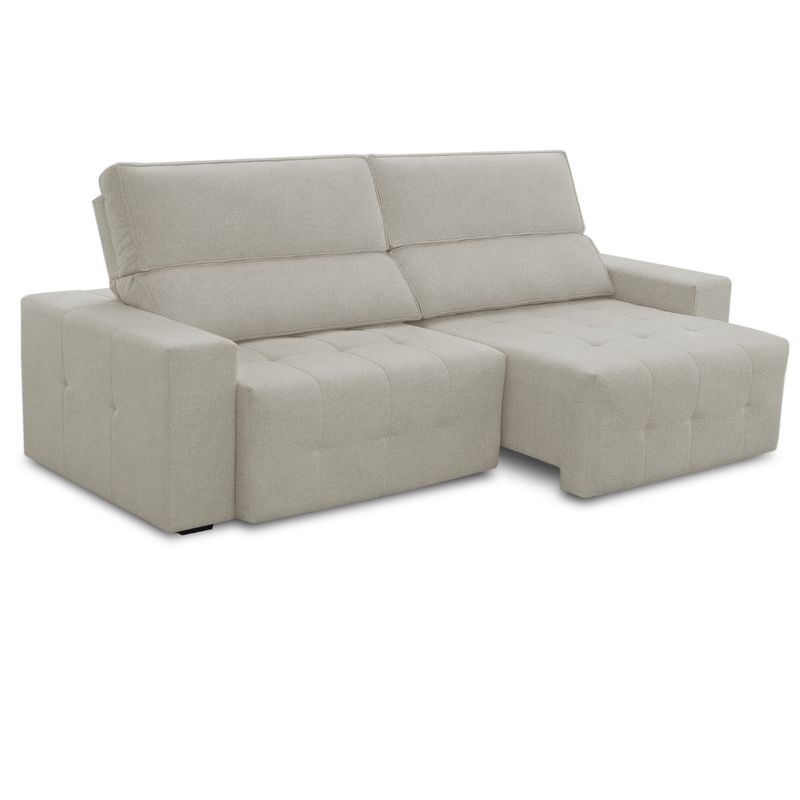 Sofá 4 Lugares Retrátil Reclinável 250cm Veludo Village Ferguile