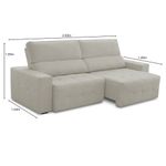 Sofá 4 Lugares Retrátil Reclinável 250cm Veludo Village Ferguile