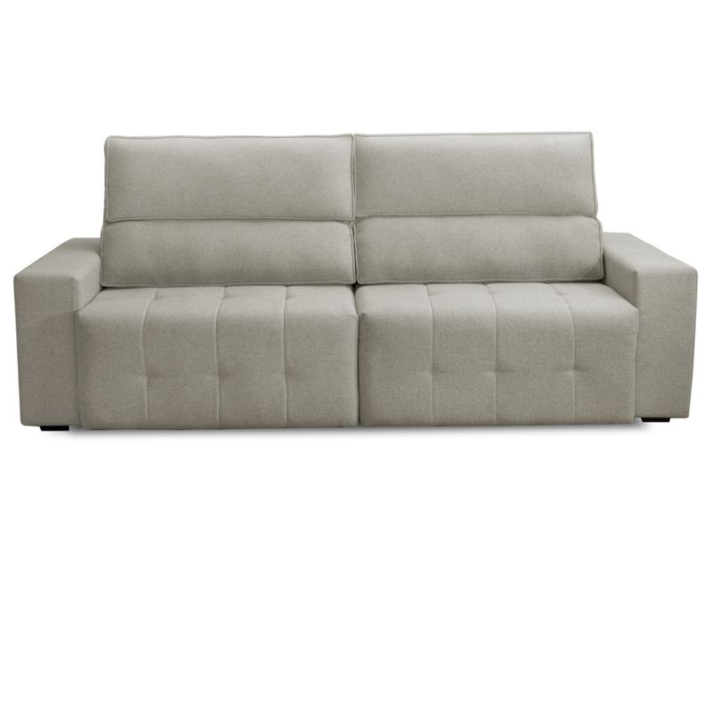 Sofá 4 Lugares Retrátil Reclinável 280cm Linho Village Ferguile