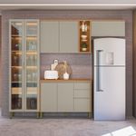 Cozinha Modulada 4 Peças com Tampo Em MDF Allure Linea Brasil
