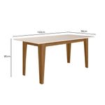 Mesa de Jantar 160cm Liz Poliman Móveis