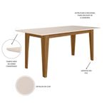 Mesa de Jantar 160cm Liz Poliman Móveis