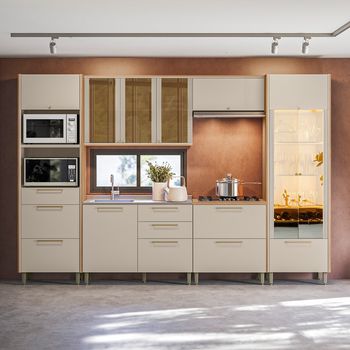 Cozinha Modulada 6 Peças sem Pia Em MDF Atena Linea Brasil
