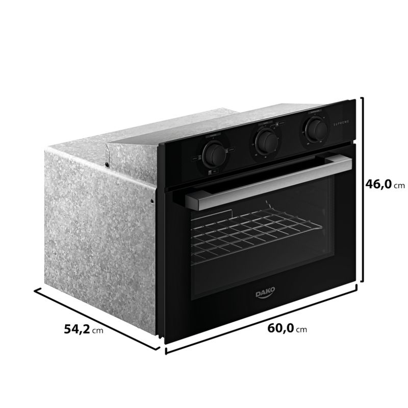 Forno-Eletrico-de-Embutir-Dako-Supreme-52L