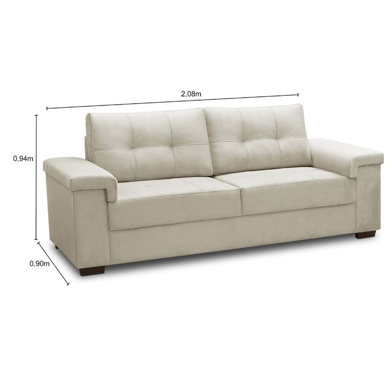 Conjunto Sofá 3 e 2 Lugares Veludo Palazio Ferguile