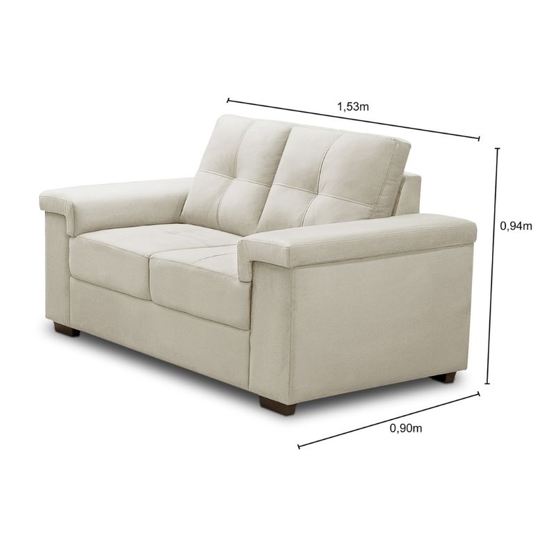 Conjunto Sofá 3 e 2 Lugares Veludo Palazio Ferguile