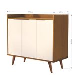 Aparador Buffet 3 Portas com Pés  JB 4112 Bechara