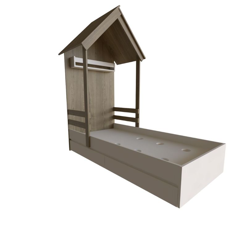 Cama Infantil 2 Gavetas Mel Bramov