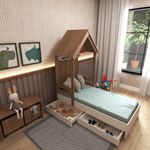 Cama Infantil 2 Gavetas Mel Bramov