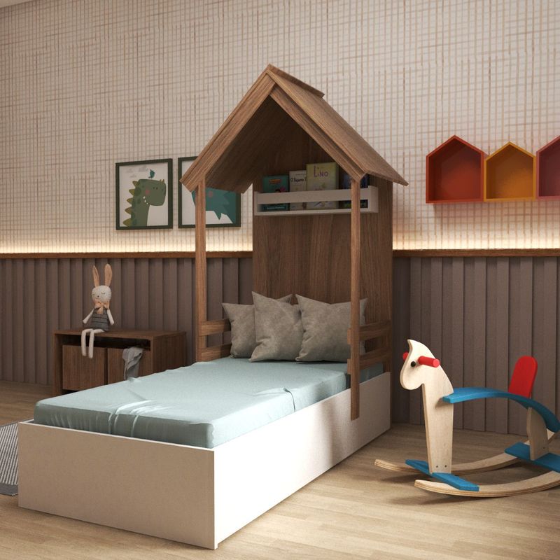 Cama Infantil 2 Gavetas Mel Bramov