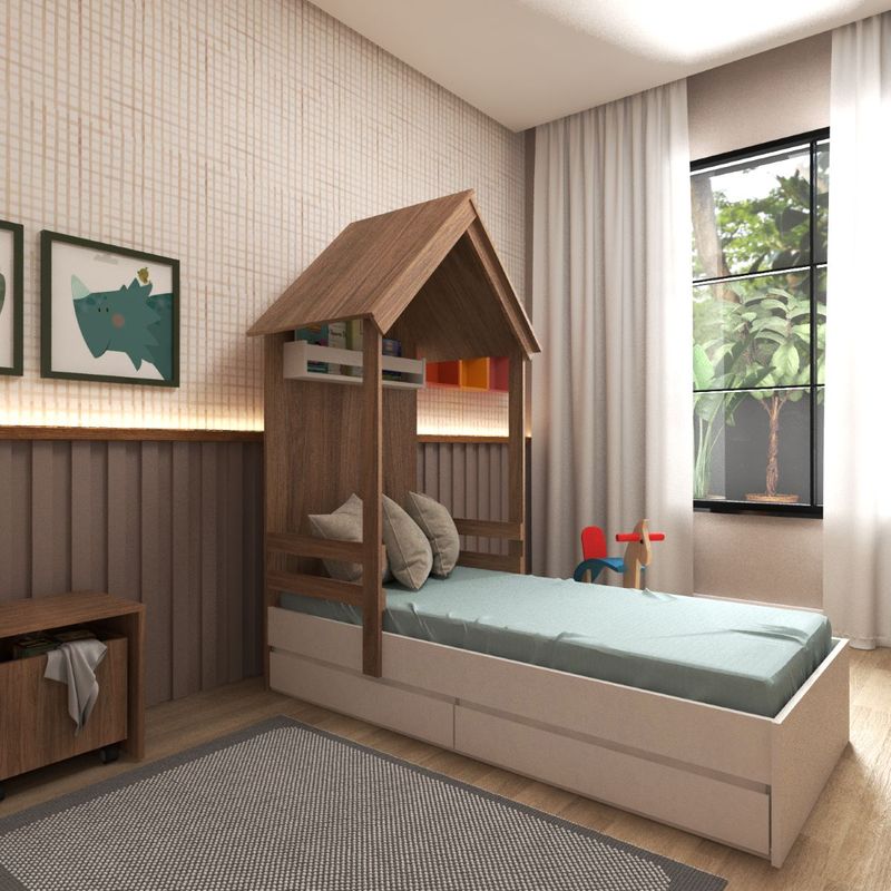 Cama Infantil 2 Gavetas Mel Bramov