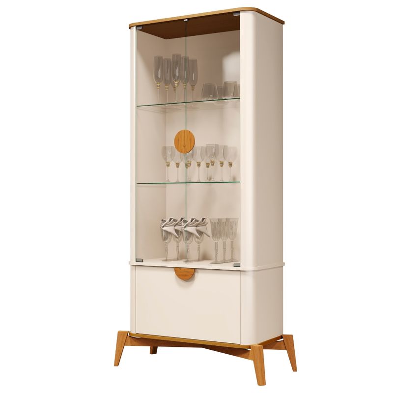 Cristaleira com Vidro 3 Portas Buriti JB Móveis