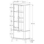 Cristaleira com Vidro 3 Portas Buriti JB Móveis
