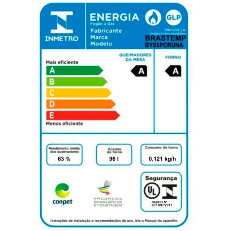 Fogao-de-Embutir-5-Bocas-Brastemp-BYS5PCR-Touche-Timer-