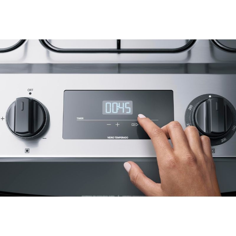 Fogao-de-Embutir-5-Bocas-Brastemp-BYS5PCR-Touche-Timer-