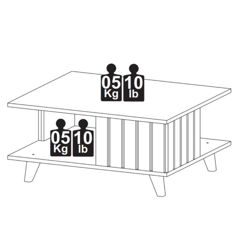 Mesa de Centro Ripada Açaí JB Móveis
