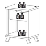 Mesa de Cabeceira 1 Gaveta JB 1010 JB Móveis