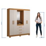 Guarda-Roupa-Solteiro-com-Espelho-e-Pes-4-Portas-3-Gavetas-NT5015-Notavel-Moveis