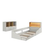 Quarto-Infantil-Cama-Solteiro-Montessoriana-Led-e-Comoda-CJ082-Lille