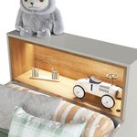 Quarto-Infantil-Cama-Solteiro-Montessoriana-Led-e-Comoda-1-Gaveta-CJ081-Lille